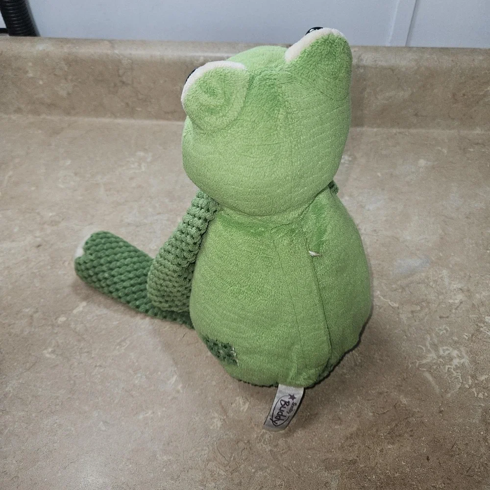 Scentsy Buddy Ribbert Frog Plush Stuffed Animal Soft Toy Zipper Back‎ 16